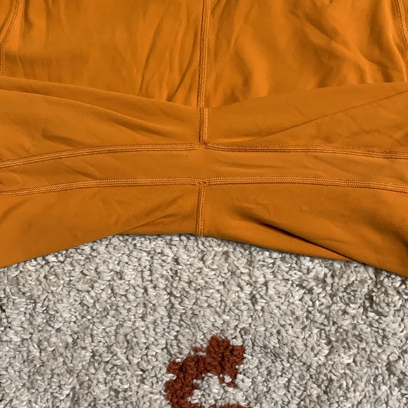 Lululemon- Sz 10&14- Autumn Orange- Align 8” Onesie Tank Top- Double Lined - Picture 10 of 15